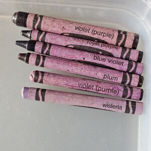 Vintage Crayola Crayons Binney & Smith Blue Violet Wisteria Violet Purple